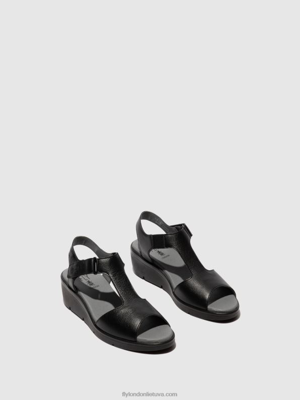 t formos sandalai nova932 moterys Fly London 4H288411 juodas