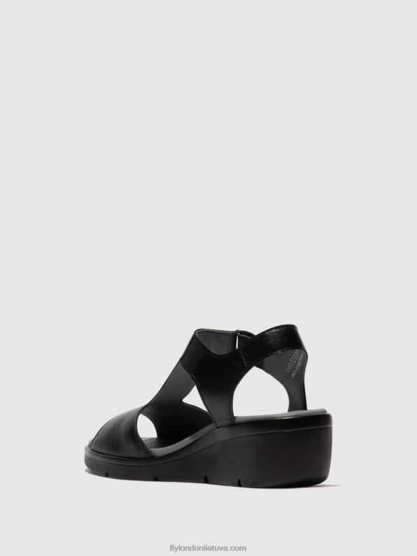 t formos sandalai nova932 moterys Fly London 4H288411 juodas