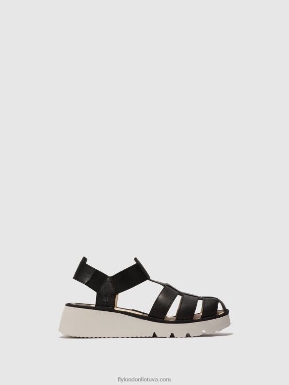 t formos sandalai pefi429 moterys Fly London 4H288404 juodas