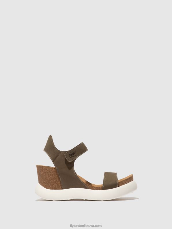 velcro sandalai gogo967 moterys Fly London 4H288398 chaki