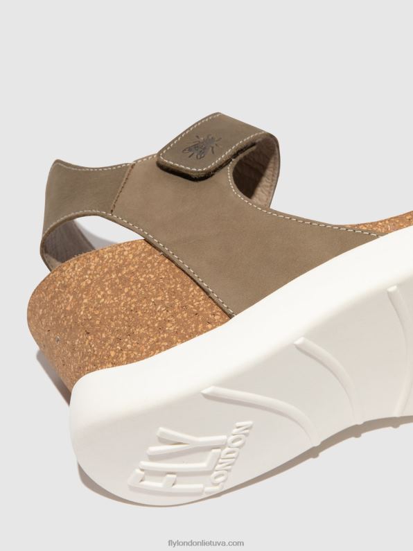 velcro sandalai gogo967 moterys Fly London 4H288398 chaki