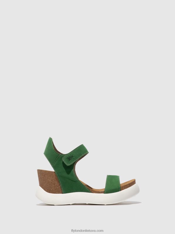 velcro sandalai gogo967 moterys Fly London 4H288399 laimo žalia