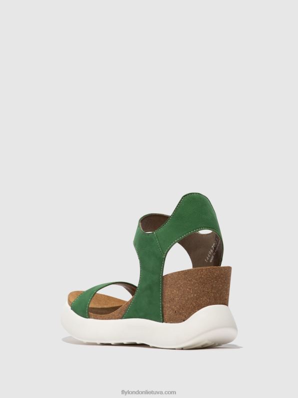 velcro sandalai gogo967 moterys Fly London 4H288399 laimo žalia