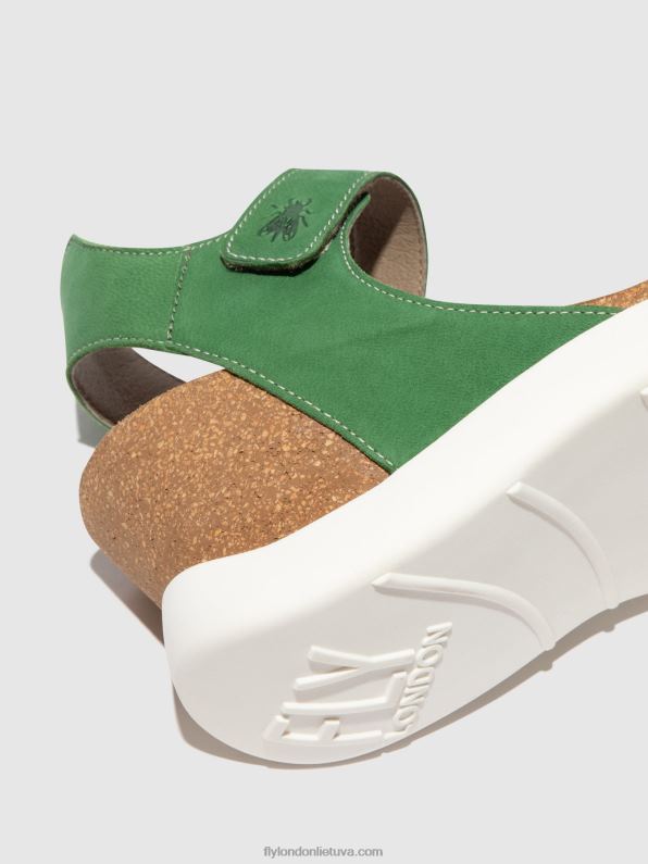 velcro sandalai gogo967 moterys Fly London 4H288399 laimo žalia
