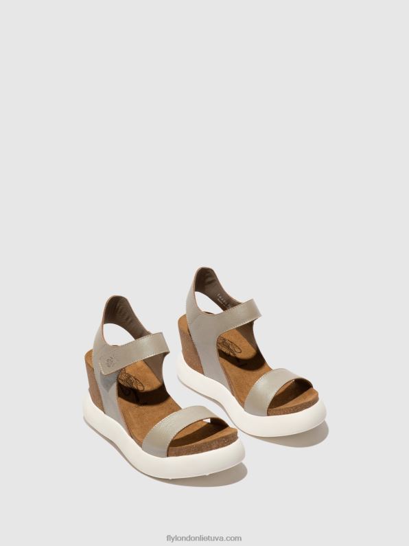 velcro sandalai gogo967 moterys Fly London 4H288400 sidabras