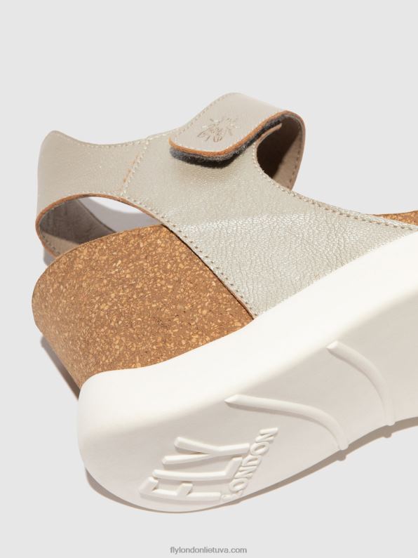 velcro sandalai gogo967 moterys Fly London 4H288400 sidabras