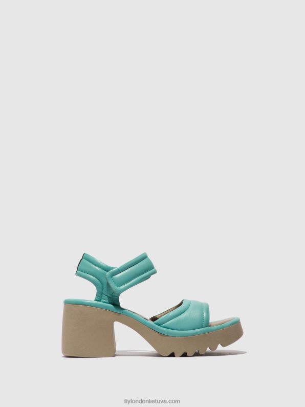 velcro sandalai mank433 moterys Fly London 4H288397 turkis