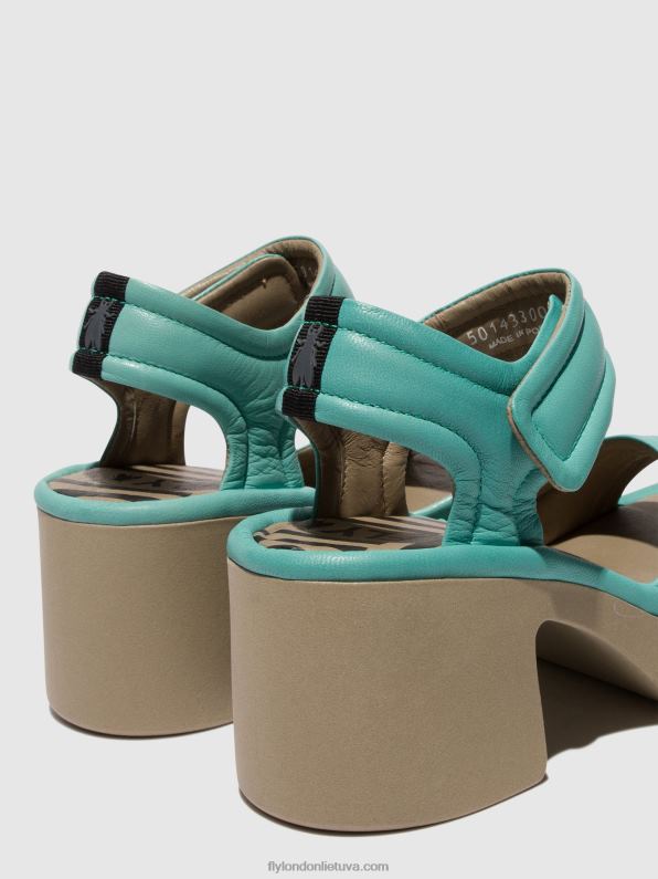 velcro sandalai mank433 moterys Fly London 4H288397 turkis