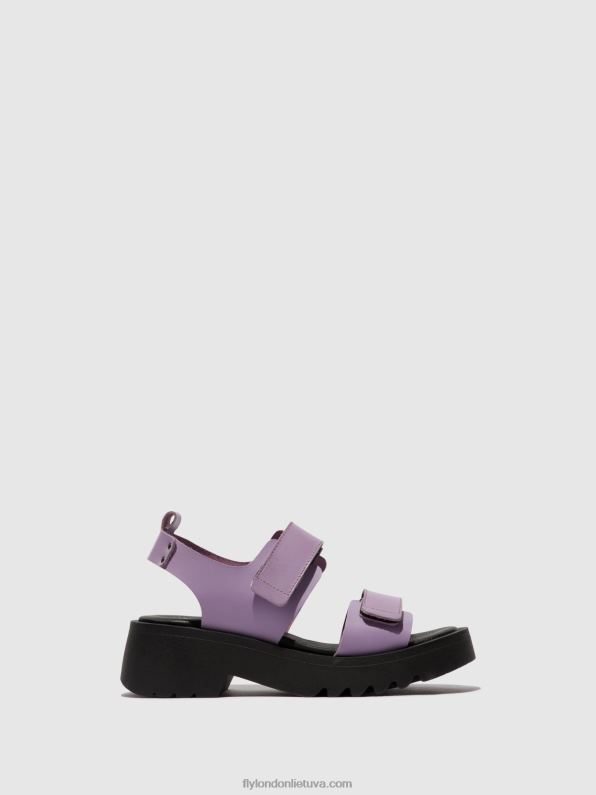 velcro sandalai meka857 moterys Fly London 4H288393 violetinė