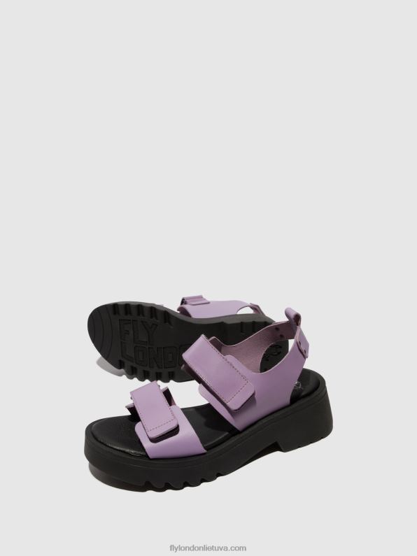velcro sandalai meka857 moterys Fly London 4H288393 violetinė