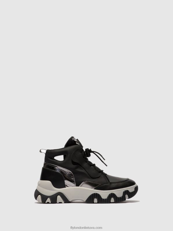 Hi-top treniruokliai feny633 moterys Fly London 4H288771 daug juoda