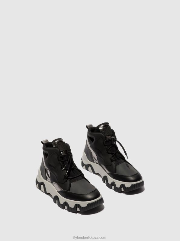 Hi-top treniruokliai feny633 moterys Fly London 4H288771 daug juoda