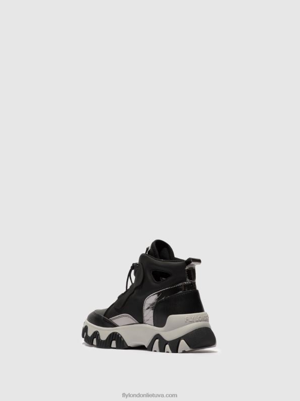 Hi-top treniruokliai feny633 moterys Fly London 4H288771 daug juoda