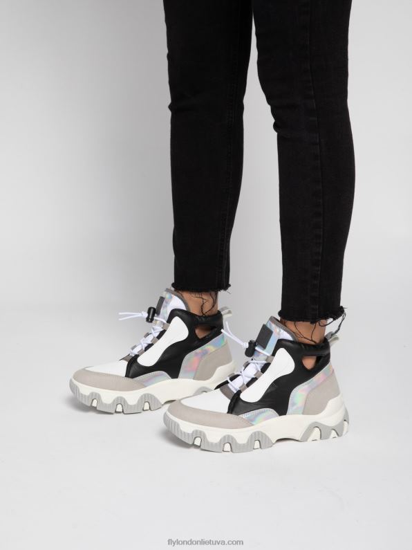 Hi-top treniruokliai feny633 moterys Fly London 4H288775 daug baltos spalvos