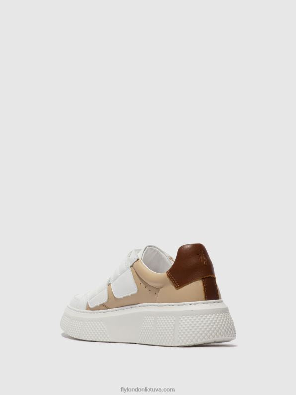 Velcro treniruokliai edda513 moterys Fly London 4H288751 balta/smėlio/konjako