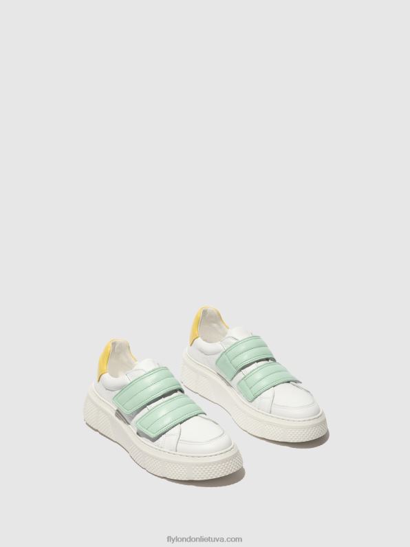 Velcro treniruokliai edda513 moterys Fly London 4H288755 balta/minta/geltona