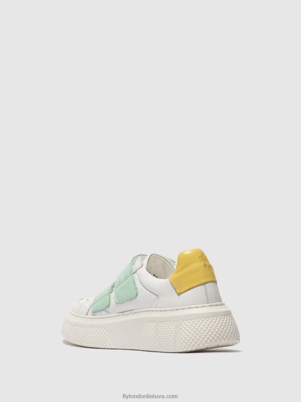 Velcro treniruokliai edda513 moterys Fly London 4H288755 balta/minta/geltona