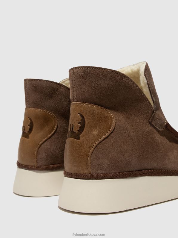 apvalūs kulkšnies batai coze348 moterys Fly London 4H28884 taupe/camel