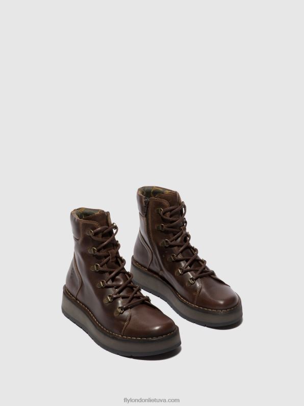 suvarstomi kulkšnies batai roxy094 moterys Fly London 4H28888 dk. rudas