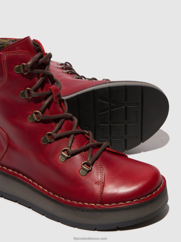 suvarstomi kulkšnies batai roxy094 moterys Fly London 4H28890 raudona