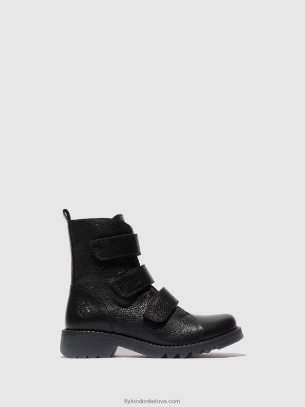 velcro lipniai batai rach790 moterys Fly London 4H288189 rio juodas