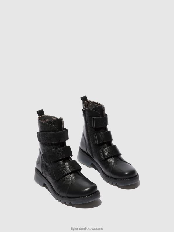velcro lipniai batai rach790 moterys Fly London 4H288189 rio juodas