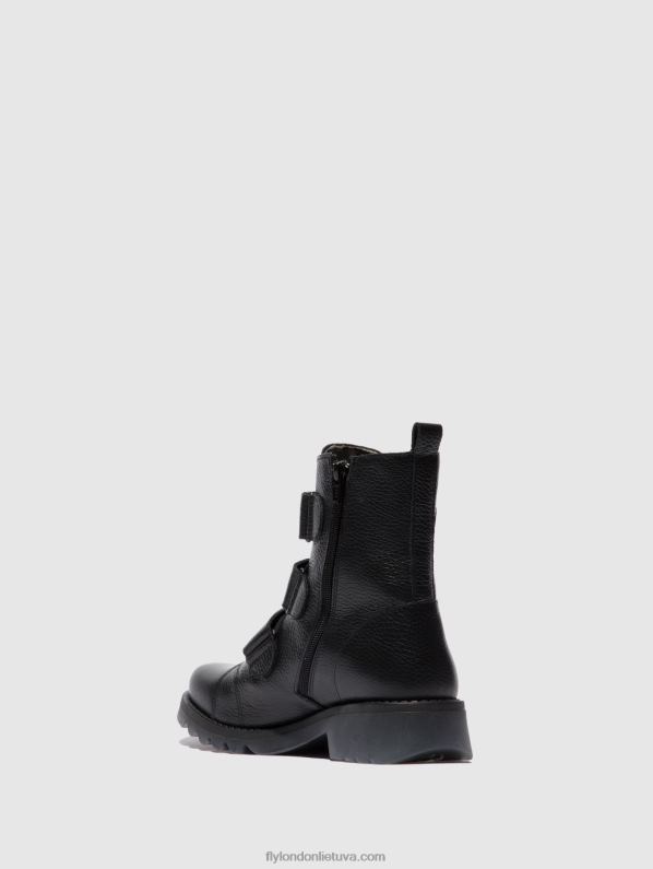 velcro lipniai batai rach790 moterys Fly London 4H288189 rio juodas