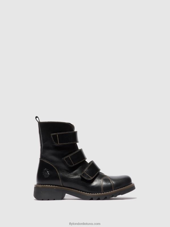 velcro lipniai batai rach790 moterys Fly London 4H288190 juodas kilimėlis