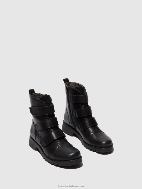 velcro lipniai batai rach790 moterys Fly London 4H28819 juoda (visa juoda)