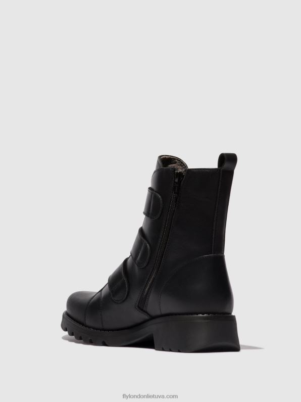 velcro lipniai batai rach790 moterys Fly London 4H28819 juoda (visa juoda)