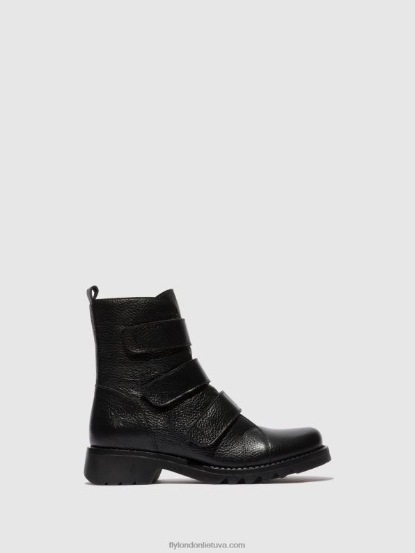velcro lipniai batai rach790 moterys Fly London 4H28881 juodas
