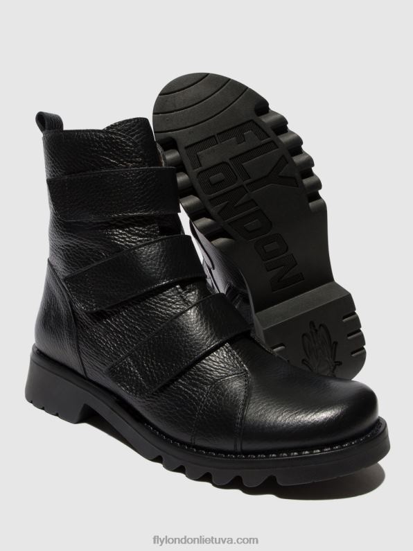 velcro lipniai batai rach790 moterys Fly London 4H28881 juodas