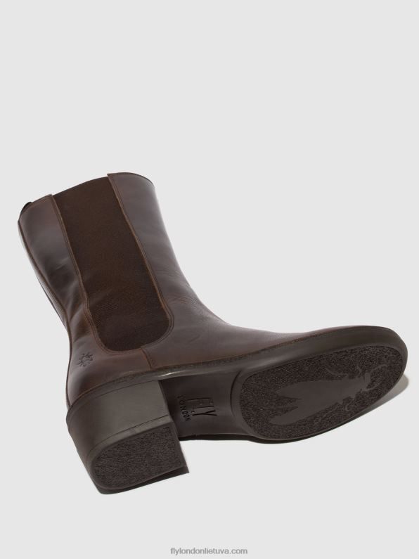 užsegami batai mada081 moterys Fly London 4H288303 dk. rudas